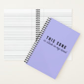 「この曲は頭に詰まった」歌詞ジャーナル ノートブック (内側)