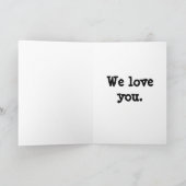 この最低. 私たちはあなたを愛しています。 カード (内部)