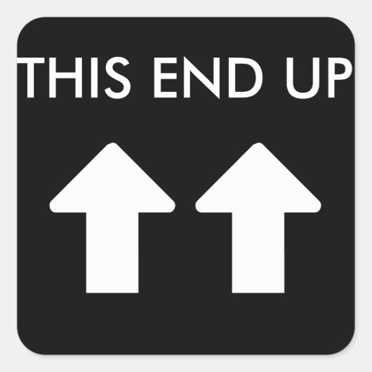 この最後の白い矢印 スクエアシール (正面)