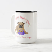 この最高のセラピストは毛が生え足が四つある ツートーンマグカップ (正面左)