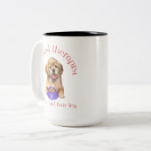 この最高のセラピストは毛が生え足が四つある ツートーンマグカップ (正面左)