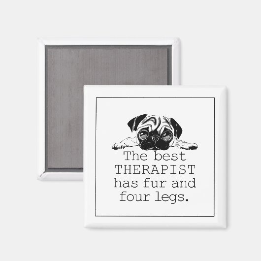 この最高のセラピストは毛が生え足が四つある マグネット (正面/裏面)