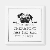 この最高のセラピストは毛が生え足が四つある マグネット (正面)