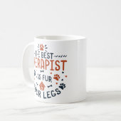 この最高のセラピストは毛と脚が四つある コーヒーマグカップ (正面左)