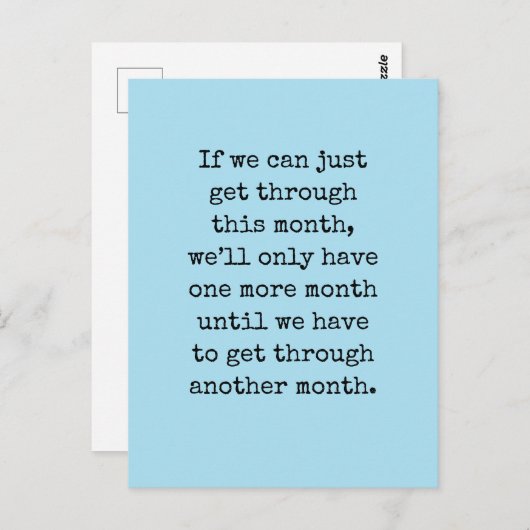 この月を何とか乗り切れれば… ポストカード (正面/裏面)