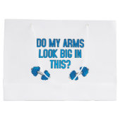 この服で腕が大きく見える？ ラージペーパーバッグ (裏面)