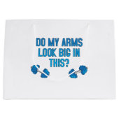 この服を着ると腕が大きく見える？ ラージペーパーバッグ (正面)