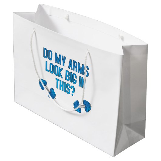 この服を着ると腕が大きく見える？ ラージペーパーバッグ (裏面アングル)
