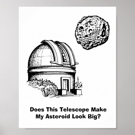 この望遠鏡は私の小惑星を大きく見せるか? ポスター (正面)