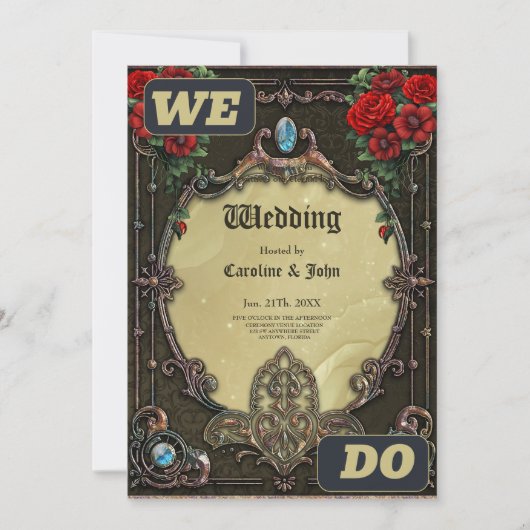 この木枠は華やかなデザインだ 招待状 (正面)