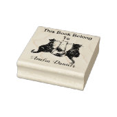 この本が持っている可愛い猫 ラバースタンプ (スタンプ)