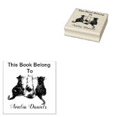 この本が持っている可愛い猫 ラバースタンプ (押印)