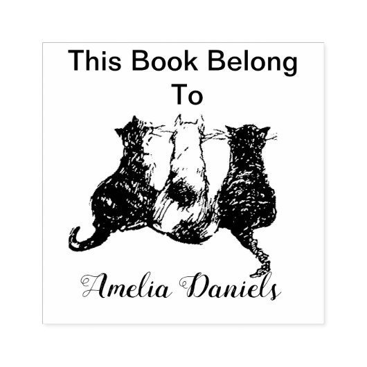 この本が持っている可愛い猫 ラバースタンプ (インプリント)