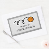 この本のバスケットボールはラベルシールに属している 長方形シール (封筒)