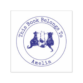 この本の可愛い猫は印鑑だ セルフインキングスタンプ