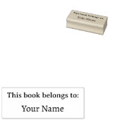 この本の所属先：お名前モダンシンプル名 ラバースタンプ (押印)