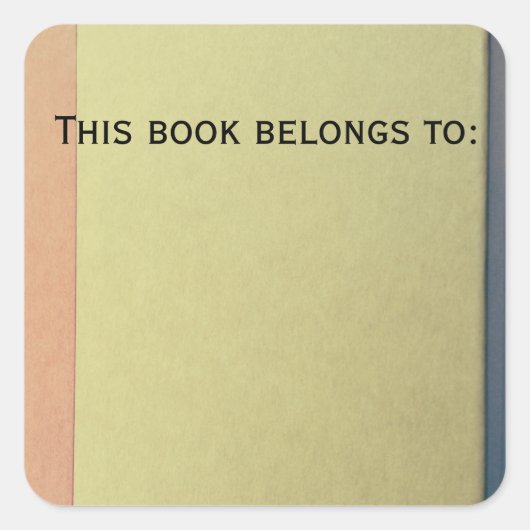 この本の所属先:本のラベル スクエアシール (正面)