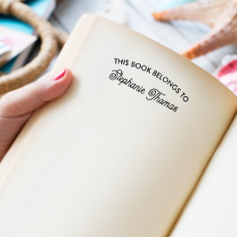 この本はあなたの名前を追加するために属する筆記体フォント セルフインキングスタンプ