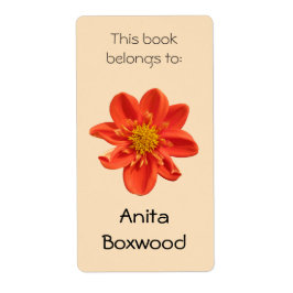 この本はオレンジ名前をカスタムするの花だ ラベル