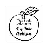 この本はカスタムティーチャーズライブラリー マークのものです セルフインキングスタンプ (デザイン)