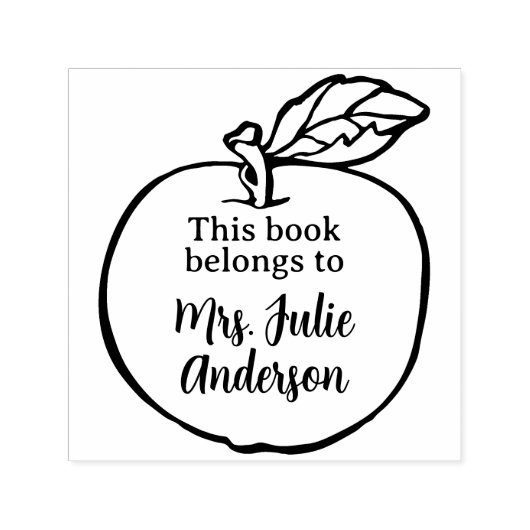 この本はカスタムティーチャーズライブラリー マークのものです セルフインキングスタンプ (デザイン)