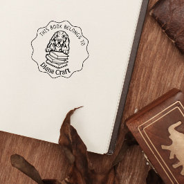 この本はキュートなコッカースパニエル犬 ラバースタンプ