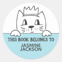 この本はキュートな猫でクラウンブルーの白