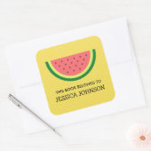 この本はスイカ蔵書票のシールだ スクエアシール (封筒)