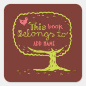 この本はステッカーのものだ スクエアシール (正面)