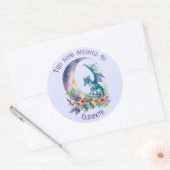 この本はドラゴンラベンダーパーソナライズされたに属している ラウンドシール (封筒)