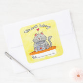 この本はニコール・ジェインズのねこシールに属します スクエアシール (封筒)