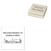 この本はニューヨークのスカイラインブックワームに属している ラバースタンプ (押印)