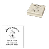 この本はネーム蔵書票Catに属する ラバースタンプ (押印)