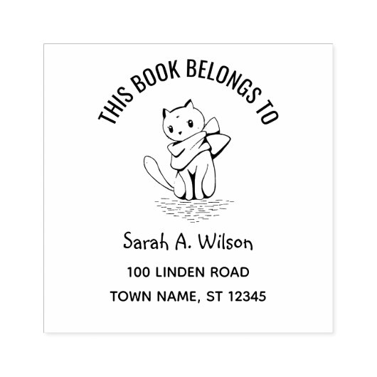 この本はネーム蔵書票Catに属する ラバースタンプ (インプリント)