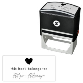 この本はハートの本ミニマルだ セルフインキングスタンプ