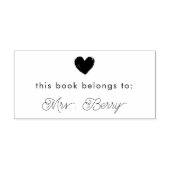 この本はハートの本ミニマルだ セルフインキングスタンプ (デザイン)