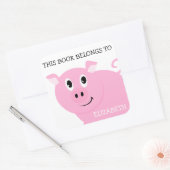 この本はピンクパーソナライズされたの豚だ スクエアシール (封筒)