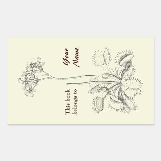 この本はフローラだ 長方形シール (正面)