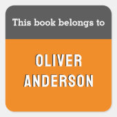 この本はブロッモダンク色だ スクエアシール (正面)