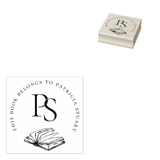 この本はモノグラムパーソナライズされたという名前だ ラバースタンプ (押印)
