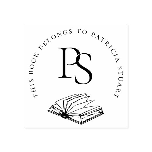 この本はモノグラムパーソナライズされたという名前だ ラバースタンプ (インプリント)