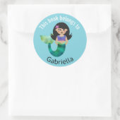 この本はラテンパーソナライズされたの人魚だ ラウンドシール (バッグ)