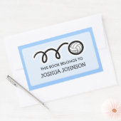 この本はラベルシールに属している |バレーボール 長方形シール (封筒)