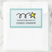 この本はレーベルのシールに属している |射撃、 発砲星 長方形シール (バッグ)