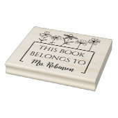 この本はワイルドフラワーブックラベルに属します ラバースタンプ (スタンプ)