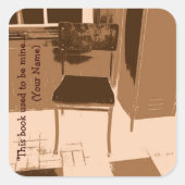 この本は以前は私の図書館のシールであったプレート スクエアシール (正面)