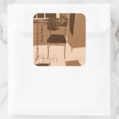 この本は以前は私の図書館のシールであったプレート スクエアシール (バッグ)