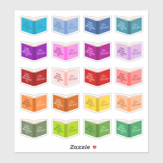 この本は先生セット20個のカスタムラベル シール (シート)