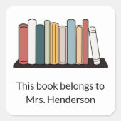 この本は先生名本棚に属する スクエアシール (正面)