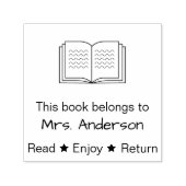 この本は先生名読に属す セルフインキングスタンプ (デザイン)